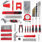 Household Drill & Hand Tool Combo Kit in Carry Case