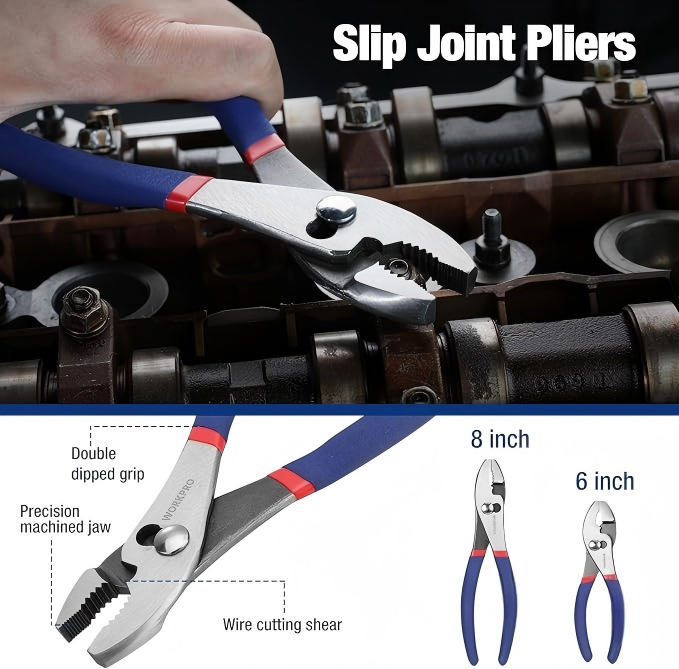 7-Piece Long-Reach Pliers Set with Comfort Grip Handles