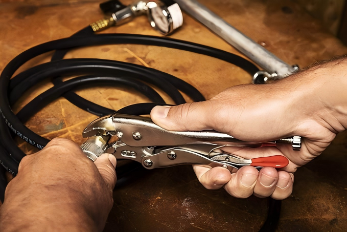 Locking Pliers Set for Clamping, Holding, and Repair Work