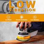Compact Electric Random Orbital Sander with Sanding Discs