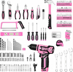 Pink Drawer-Style Tool Kit with Drill and Socket Accessories