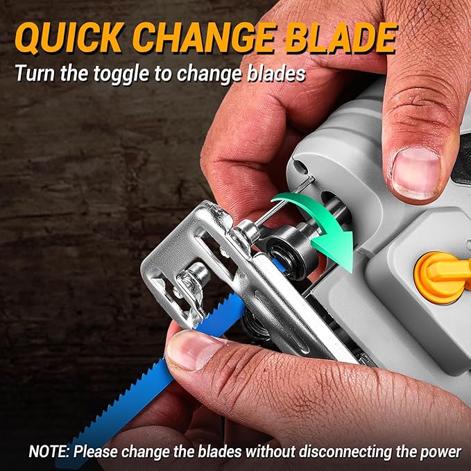 Corded Electric Jig Saw with Guide Accessories