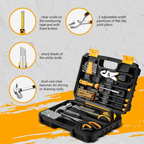 50-Piece Household Tool Set with Compact Carry Case