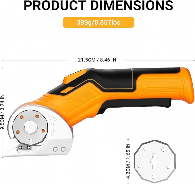 Rechargeable Electric Cutting Tool with Replacement Blades