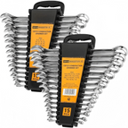 15-Piece Combination Wrench Set with Storage Rack