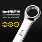 15-Piece Combination Wrench Set with Storage Rack