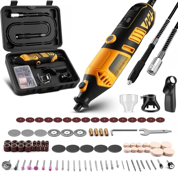 Rotary Tool Kit with Accessories and Carry Case
