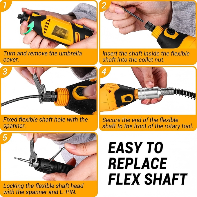 Rotary Tool Kit with Accessories and Carry Case