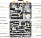 Silver Case Household Tool Set with Sockets and Screwdrivers