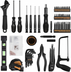 Silver Case Household Tool Set with Sockets and Screwdrivers