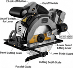 Cordless Circular Saw Kit with Batteries and Charger