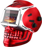 Red Skull-Style Auto-Darkening Welding Helmet